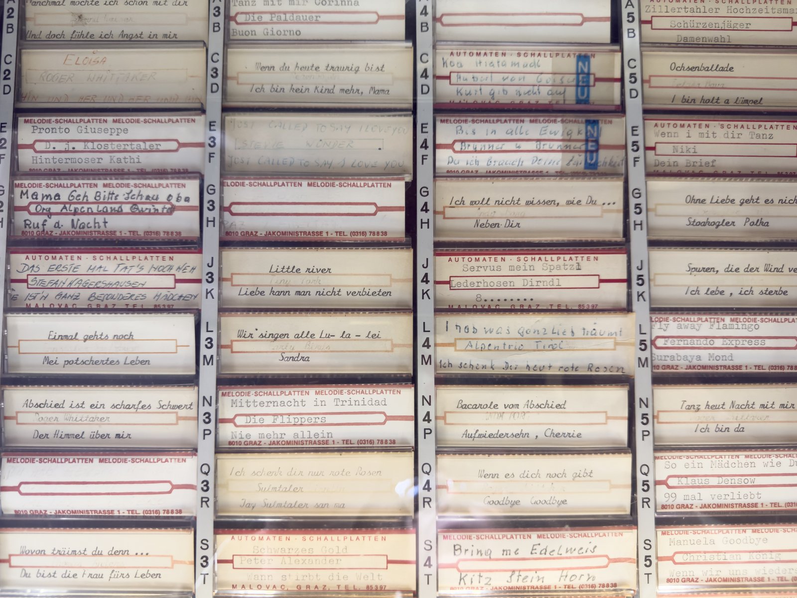 Detail of the artwork "Jukebox" by Anna Jermolaewa
