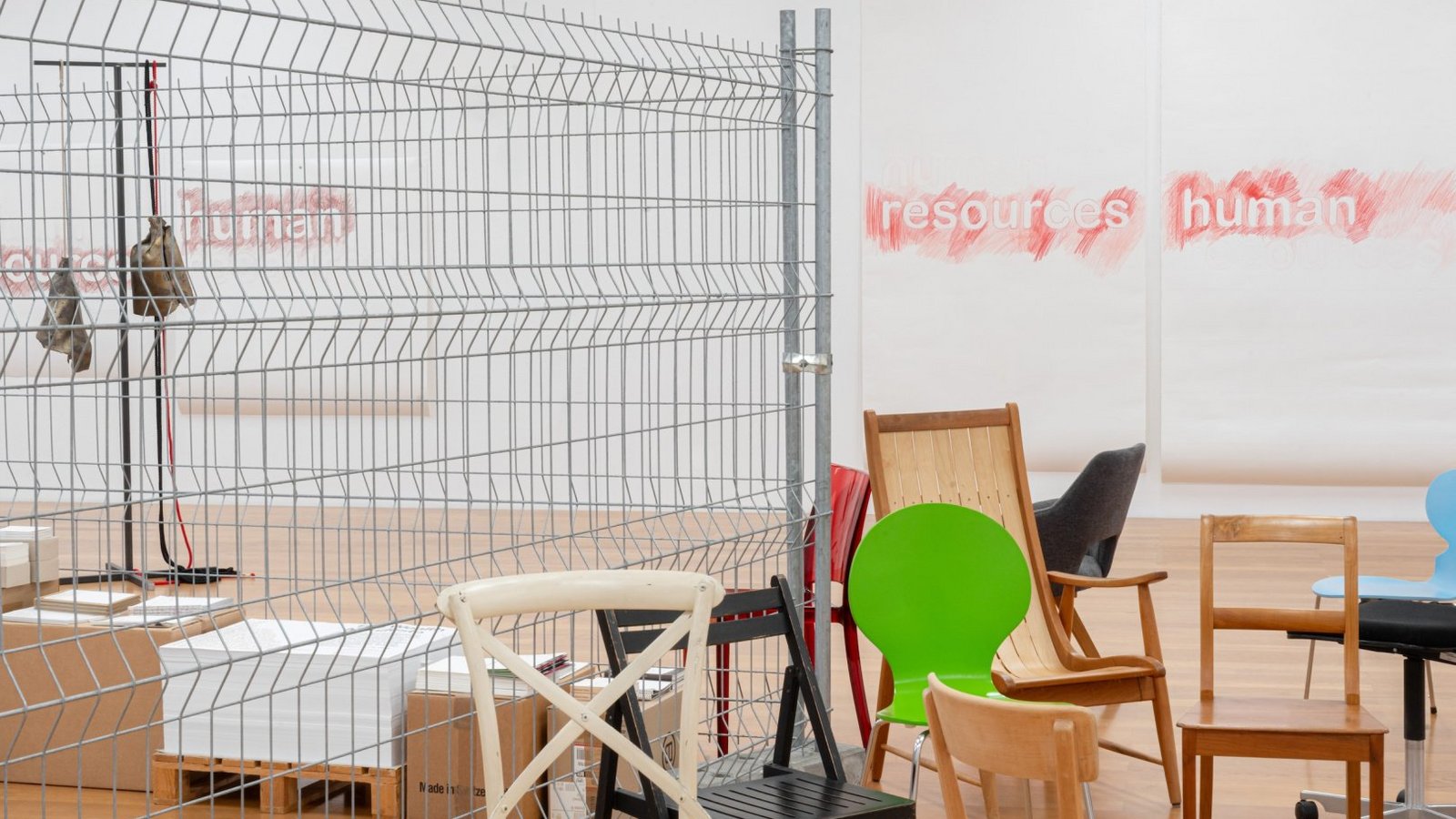 Ansicht verschiedener Arbeiten und Installationen