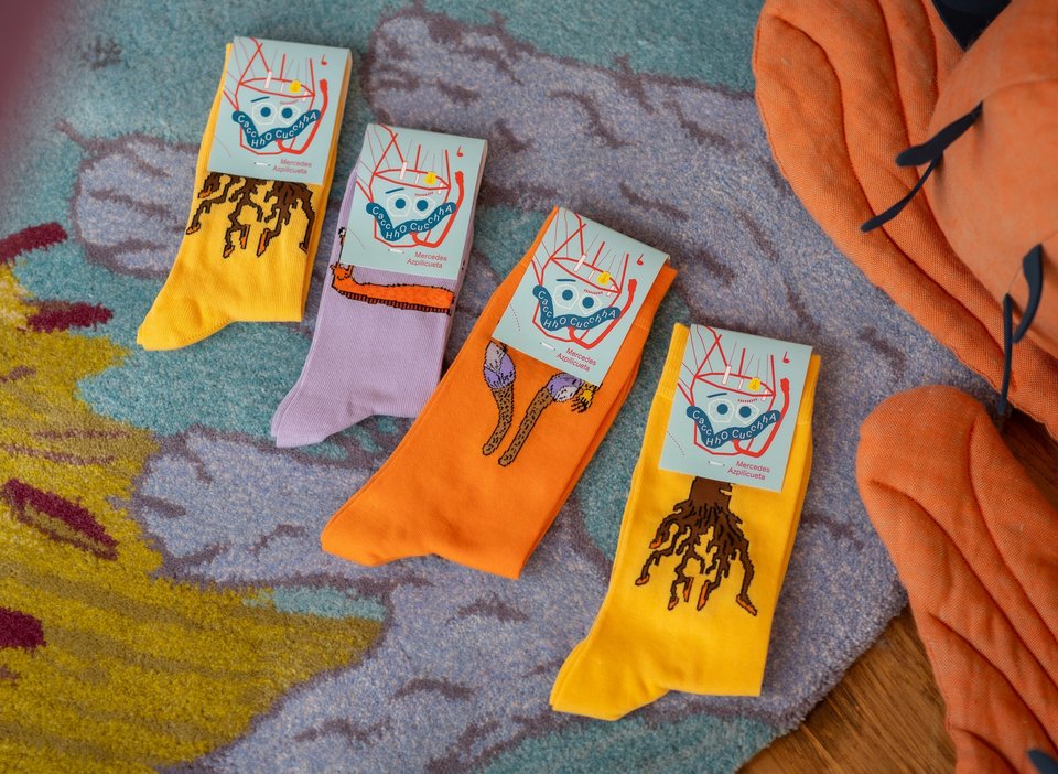 Socken mit Motiven der Ausstellung «CaccHho CucchhA»
