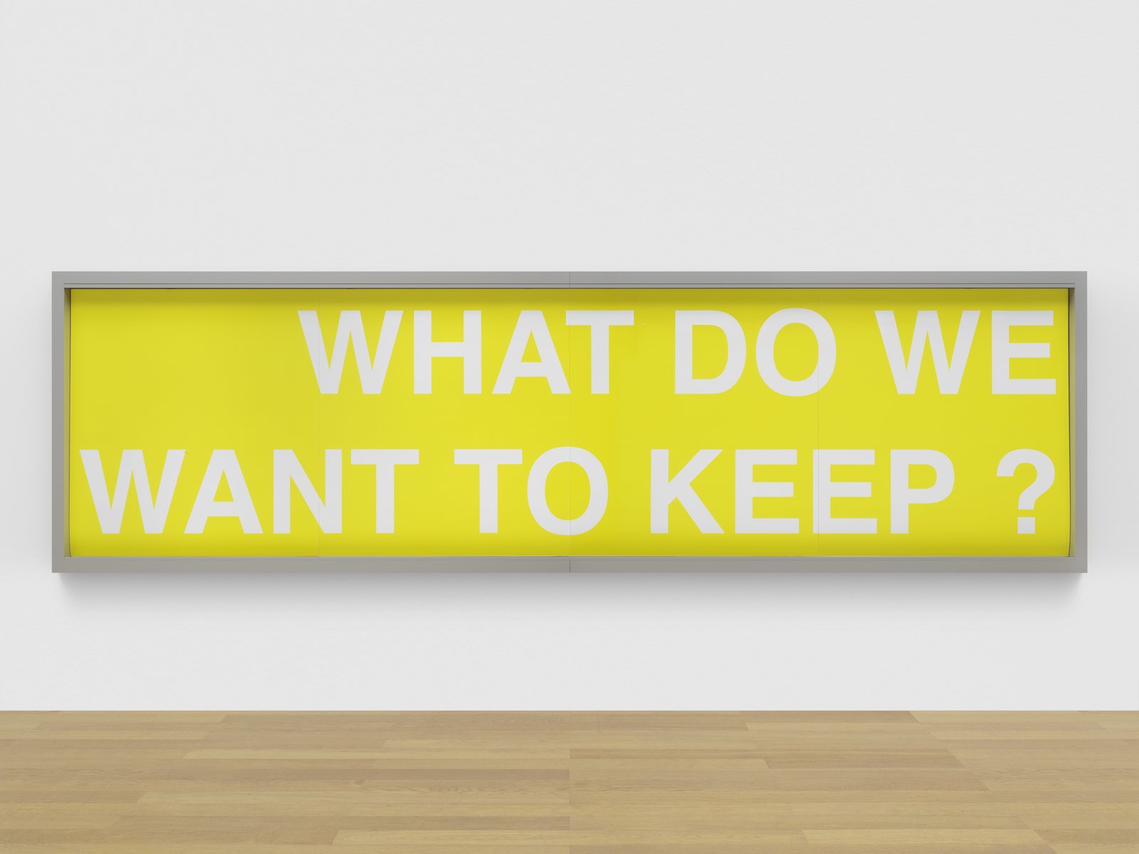Artwork by RELAX (chiarenza & hauser & co): What do we want to keep?, 2018