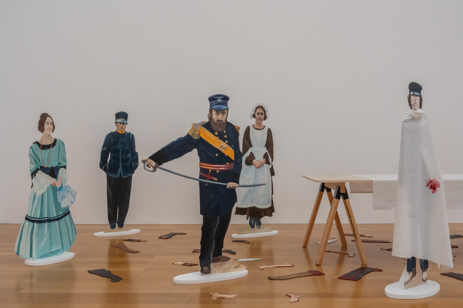 Pictured is the artwork «Field Operation», from «The Angel of Mercy» by Eleanor Antin