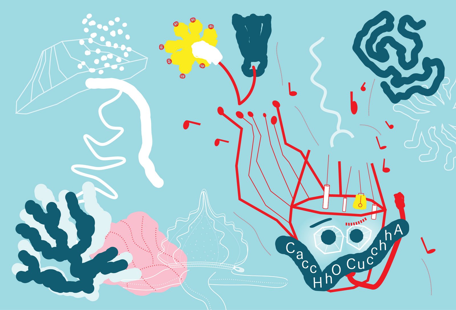 Graphic design for the exhibition «CaccHho CucchhA»