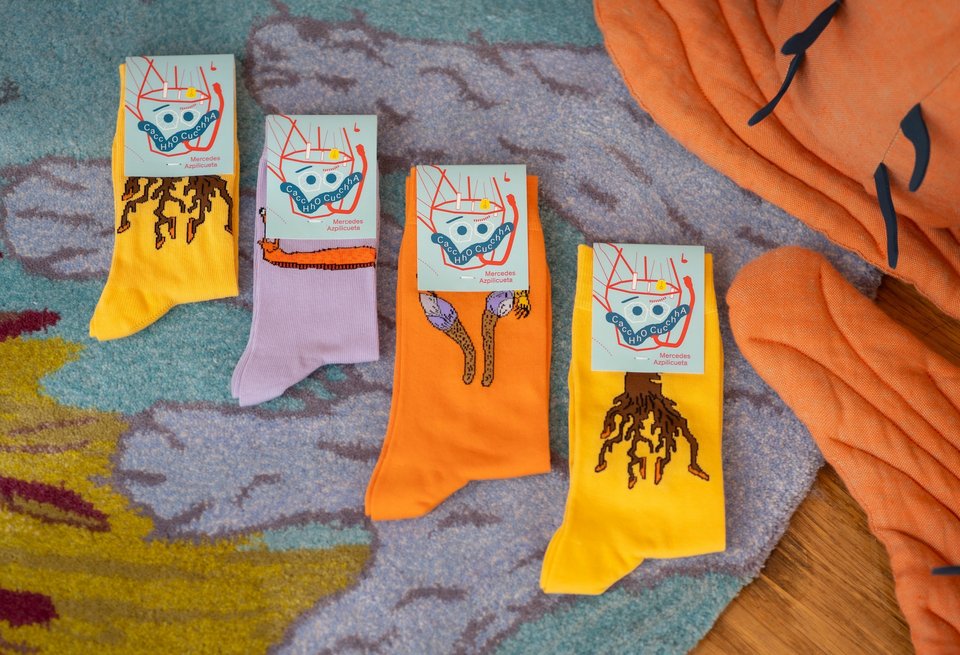 Socken mit Motiven der Ausstellung «CaccHho CucchhA»